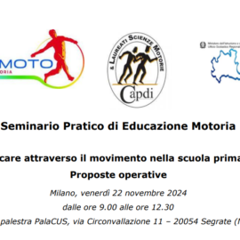 L’ED MOTORIA NELLA SCUOLA PRIMARIA – corso di formazione